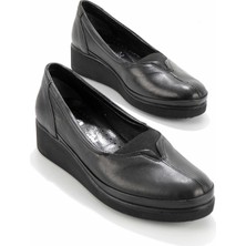 Bambi Parlak Siyah Kroko Leather Kadın Casual Ayakkabı K01586060111
