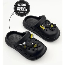 Çocuk Emojili Cross Terlik Bahçe Terliği Plaj Sahil Banyo Terliği 26-27-28-29-30-31-32-33-34-35 Numara