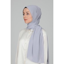 Lêvi D'or Açık Gri Lux Şifon Şal