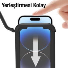 Motosiklet Bisiklet Için Su Geçirmez Ayna Bağlantılı Telefon Tutucu (Siyah)