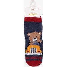 Katamino Erkek Çocuk Soket Çorap Ayıcık Desenli 1-2-7-8 Yaş, İndigo