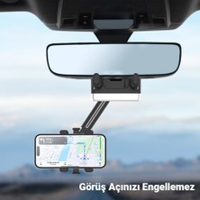Universal Araç Içi Dikiz Aynası Telefon Tutucu (Siyah)