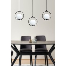 Taşcan Aydınlatma Lito 3 Lü Siyah Kutulu Özel Tasarım Lüx Sarkıt Avize