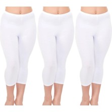 İki Yıldız Kadın Penye Dizaltı Tayt 3'lü Paket 1002