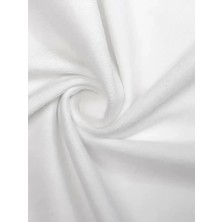 Modamuvo Baskılı Oversize Bisiklet Yaka T-Shirt - Beyaz