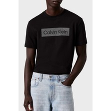 Calvin Klein  Logo Işlemeli Pamuklu Regular Fit Bisiklet Yaka T Shirt K10K112491BEH Erkek T Shirt K10K112491 Beh