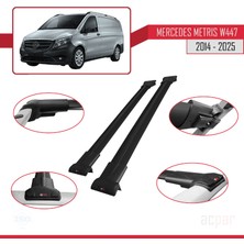 Mercedes Metris (W447) 2014 ve Sonrası ile Uyumlu Fly Model Ara Atkı Tavan Barı Siyah 2 Adet