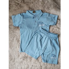 Clup Polo Ayıcıklı Your Bear Erkek Polo Yaka Tişört-Şort Alt Üst Erkek Bebek/çocuk 9-24 Ay Takım