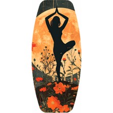 Wudie Ahşap Baskılı Denge Tahtası Rocket Balance Board Rocket Gym Board