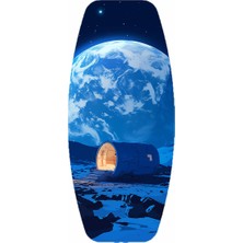 Wudie Ahşap Baskılı Denge Tahtası Rocket Balance Board Rocket Gym Board