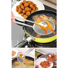 Süzgeçli Kızartma Maşası ve Metal Yağ Kevgiri