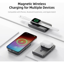 Rock P50 10000 Mah PD20W Taşınabilir Şarj Cihazı 5 In 1 Magsafe Powerbank Uzay Grisi