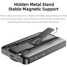 Rock P50 10000 Mah PD20W Taşınabilir Şarj Cihazı 5 In 1 Magsafe Powerbank Uzay Grisi