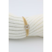 Stil Incisi/xupıng Jewelry Kare Taşlı Kemer Kelepçe