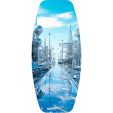 Wudie Ahşap Baskılı Denge Tahtası Rocket Balance Board Rocket Gym Board