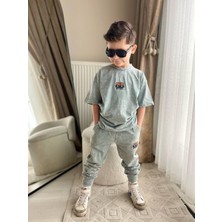 Cg Kids Eksitme Yeşil Enjeksiyon Baskı Bb Basic Alt Eksitme Eşfoman Ince Cep Detay Erkek Çocuk Alt Üst Takım