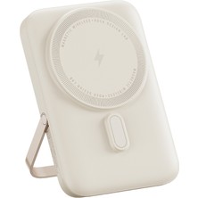 Rock P20 Se 10000 Mah Taşınabilir Şarj Cihazı Pd 20W Standlı Magsafe Powerbank Bej