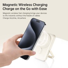 Rock P20 Se 10000 Mah Taşınabilir Şarj Cihazı Pd 20W Standlı Magsafe Powerbank Bej
