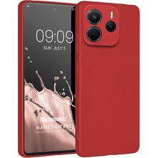 Microsonic Matte Silicone Xiaomi Redmi Note 14 4g Kılıf Kırmızı