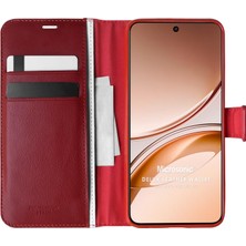 Microsonic Vivo V50 Lite 5g Kılıf Delux Leather Wallet Kırmızı