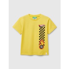 Benetton Erkek Çocuk Hot Wheels Tshirt 1-6 Yaş Sarı