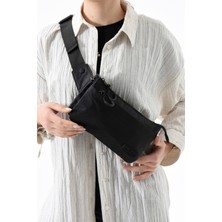 Çok Cepli Bel Çantası Unisex Siyah (Model: 571-13-9R)