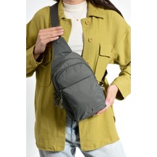 Üç Bölmeli Unisex Göğüs (Bodybag) Çantası Gri (Model: 571-9N)