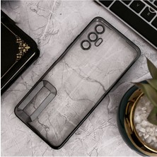 Teknomoda Tecno Pova 3 Kılıf Logo Yeri Açık Kamera Lens Korumalı Renkli Kenarlı Şeffaf Silikon
