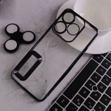 Teknomoda Tecno Spark 10C Kılıf Logo Yeri Açık Kamera Lens Korumalı Renkli Kenarlı Şeffaf Silikon
