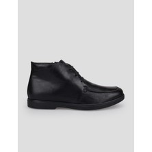 Cabani Özel Tasarımlı Erkek Hakiki Deri Siyah Fermuarlı Günlük Bot