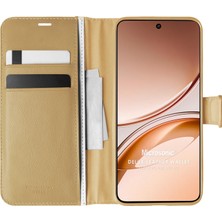 Microsonic Vivo V50 Lite 5g Kılıf Delux Leather Wallet Gold