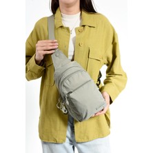 Üç Bölmeli Unisex Göğüs (Bodybag) Çantası Vizon (Model: 571-9N)