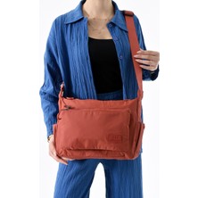 Ultra Hafif Su Geçirmez Çok Cepli Omuz Çantası Kiremit (Model: 571-13-9J)
