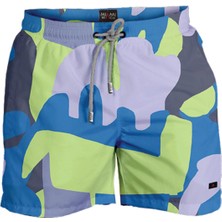 Su Itici Özellikli Dijital Baskılı Erkek Plaj Deniz Şort Mayo - 261