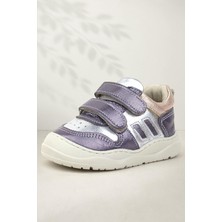 Rakerplus Schaggy Hakiki Deri Platin Gümüş Bebek Spor Ayakkabı