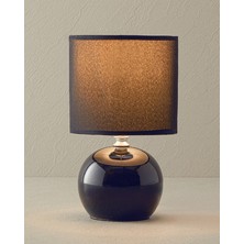 English Home Pansy Porselen Abajur 11X11X15 cm Siyah