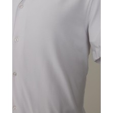 Uki Beyaz Comfort Fit Kısa Kol Gömlek