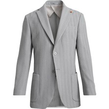 Uki Gri Mono Yaka, Torba Cep, Çift Yırtmaç Ceket