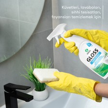 GRASS Gloss Pas & Kireç Sökücü Sprey 600ml - Banyo, Mutfak, Jakuzi ve Havuz için Profesyonel Çok Amaçlı Temizleyici | Kireç, Pas, Sabun Lekelerini Anında Çözer | Leke Bırakmaz | Klor ve Alkali İçermez