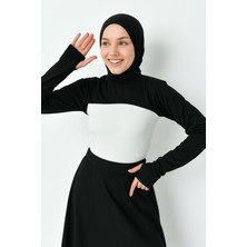 Balıkçı Parmaklı Boyunluklu Kolluk Tesettür Boyunluk Uzun Kollu Boyunluk Body Bluz Bolero