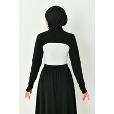 Balıkçı Parmaklı Boyunluklu Kolluk Tesettür Boyunluk Uzun Kollu Boyunluk Body Bluz Bolero