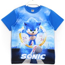 DobaKids Kirpi Sonic The Hedgehog Yazlık Kısa Kollu T-Shirt Mavi 001-0001773