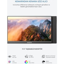 Arzopa A1M 17.3" 9 Ms 60Hz  Full Hd IPS Ultra Ince Taşınabilir Monitör