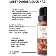Lofty Sandal Uçucu Yağ Buhurdanlık Esansı Konsantre Oda Kokusu Uçucu Esans Buhur Yağı 10 ml