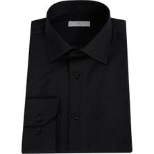Uki Siyah Slim Fit Uzun Kol Gömlek