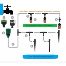 Zhltools 15 Metre Bağ Bahçe Damla Sulama Borusu Sulama Hortumu Seti