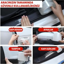 Özgürceseç Araç Kapı Eşik Kaput Çizik Önleyici Şeffaf Koruma Folyosu - Ragle Hediyeli