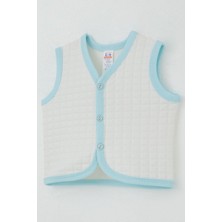 Breeze Erkek Bebek Yelek Düğmeli 0-3 Ay-9 Ay, Beyaz