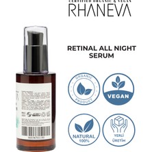 Rhaneva Retinal All Night Gece Yüz Serumu, Organik ve Vegan, 50 ml