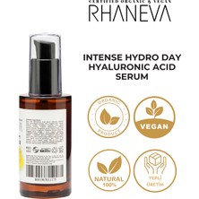 Rhaneva Intense Hydro Day Hyaluronik Asit Yüz Serumu, Organik ve Vegan Sertifikalı, 50 ml